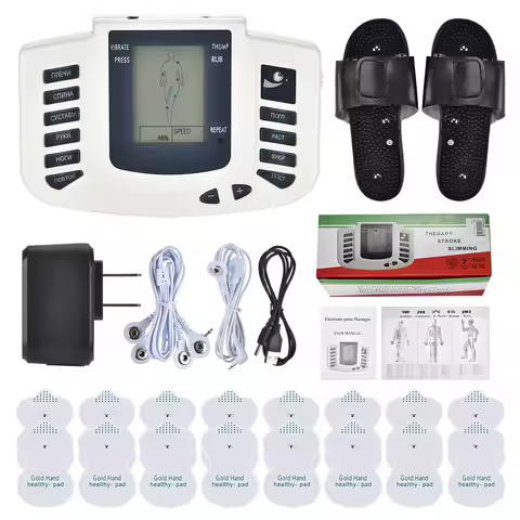 EMS Pulse Muscle Stimulator Digital Therapy Electrostimulator Tens Acupuncture Body Massager Foot Le