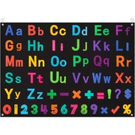 WATINC 151Pcs Huruf Abjad Nombor Papan Felt Set Cerita Prasekolah Huruf ABC Berwarna-warni Huruf Bes