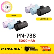 [NEW] Pineng PN738 Mini Portable PowerBank 5000mAh with Cable, Mini Emergency Charge Portable Power 