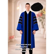 Premium University Graduation Gown Academic Regalia Cap Gown PHD  BACHELOR's MASTER's Convocation Go