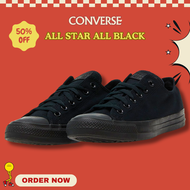 รองเท้าผ้าใบ Converse all star super black รองเท้าผ้าใบคอนเวิร์ส สีดำล้วน ชาย หญิง Unisex