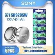 {NEW}5pcs Original Sony 371 SR920SW 920 LR920 AG6 LR920 LR69 171 1.55V Silver Oxide Battery For Watc