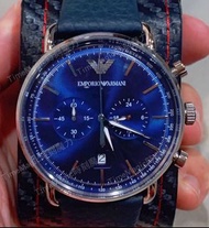 【時刻魔力】Emporio Armani 亞曼尼湛藍時尚紳士手錶(AR11105)