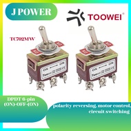 TOOWEI DPDT 6PIN (ON)-OFF-(ON) Toggle Switch AC250V 15A (TC702MW)