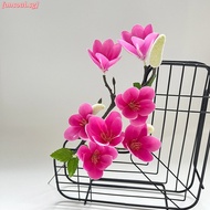 [ANSOUL] Artificial Magnolia Flower Single Stem 7 Blooms Fake Flowers for Home Decor