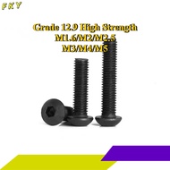 12.9 grade high strength round head hexagon screw ISO7380 pan head screw, semi-round cup bolt M1.6/M