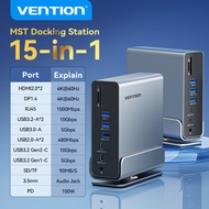 Vention 15 in 1 USB C HUB MST Vertical Docking Station Type C to Multi HDMI with power Works for lap