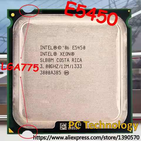 Intel Xeon CPU E5450 3.00GHz 12M 1333 Quad-Core LGA775 Free shipping close to Q9650 Works on LGA775 