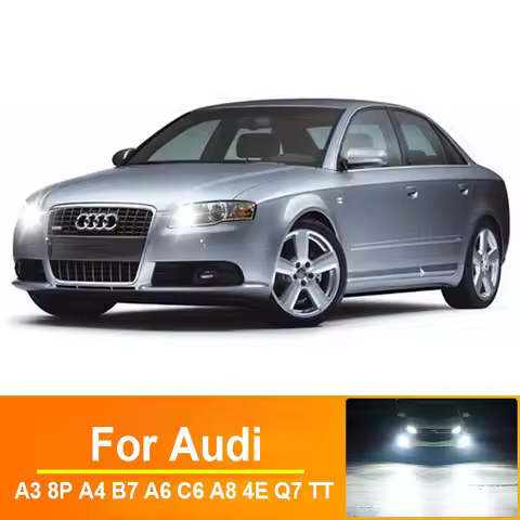 Car LED Daytime Running Light For Audi A3 8P A4 B7 A6 C6 A8 4E Q7 TT 8J Canbus 1156 P21W Ba15s DRL L