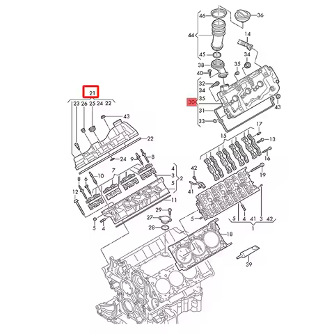 For Audi A4 A5 A6 A7 A8 Q5 Q7 Q8 VW Touareg 3.0T Engine Valve Cover 059103469DE 059103469DA 05910346