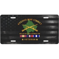 Kosovo War Combat Veteran Mos 11h Antitank Crewman Tow Personalized Front Aluminum License Plate Sui