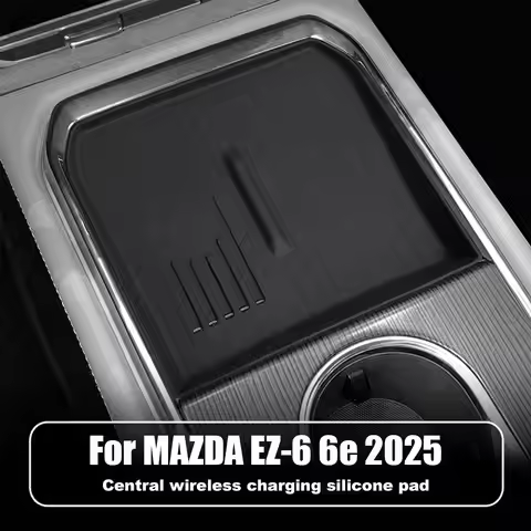 Wireless Charging Silicone Pad For MAZDA EZ-6 6e 2025 Central Control Armrest Storage Box Tray Stowi