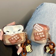Cute Bear AirPods Pro 2 Case, Soft AirPods 1/2 Case, Brown AirPods 3 Case