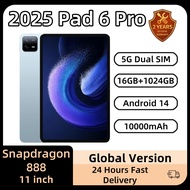 2025 Pad 6 Pro tablet global Snapdragon 888 11 inch screen 10000mAh fast charger