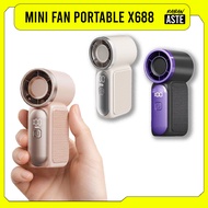 [ RABANASTE ] X688 Portable Super Mini Fan Minimalist Small Ergonomic Handheld LED Fan