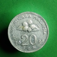 Koin Malaysia 20 sen 2005. KM52/0010102