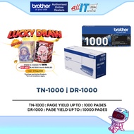Brother TN-1000 Toner | DR-1000 Drum Unit Original Black Laser Cartridge for Brother Printer HL DCP 