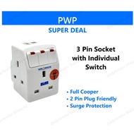 SUM 3 Way Multi Plug with Surge Protection & Switch