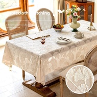 Lace table cloth flower⭐Waterproof dining table cover oil plastic coffee table 6 seater 8 seater