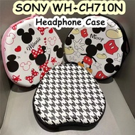【Fast Shipment】For SONY WH-CH710N Headphone Case Cartoon Fresh StyleHeadset Earpads Storage Bag Casing Box
