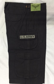 กางเกงห้าส่วน สีพื้น ผ้าเวสปอยท์ แท้ USA ตรานก กางเกงขาสั้น กางเกงเดินป่า กางเกงทหาร