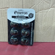 Emeron Hair Vitamin 6 Capsule Vitamin Rambut Perawatan Rambut Rusak  Pink Hitam Kuning
