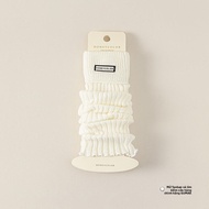 gumahus | Vớ Mỏng Ấm Viền Gấp Mùa Đông Màu Xám Nhãn Jk