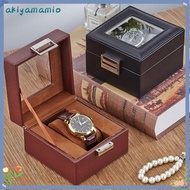 AKIYAMAMIO Watch Box, Leather 1 Watch Slot Watch Storage Box, Portable Wood Watch Collection Box Gif