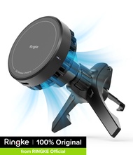 Ringke [Qi2 Peltier Mag Car Charger Mount] แท่นชาร์จไร้สายในรถยนต์แบบเร็ว 15W ที่ได้รับการรับรอง Qi2