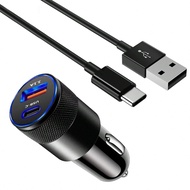 USB C Fast Car Charger,3.0 PD USB C Car Adapter,2 Port 3.1A USB+Type C Car Plug With 1x USB A To Typ