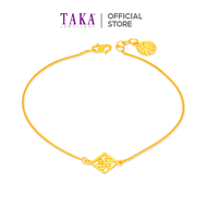 TAKA Jewellery 916 Gold Bracelet with Wishful Knot