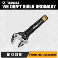 TOUGHBUILT TB-H3-70-10 Adjustable Wrench 10" Double Scale Movable Spanner Durable Hand Tool