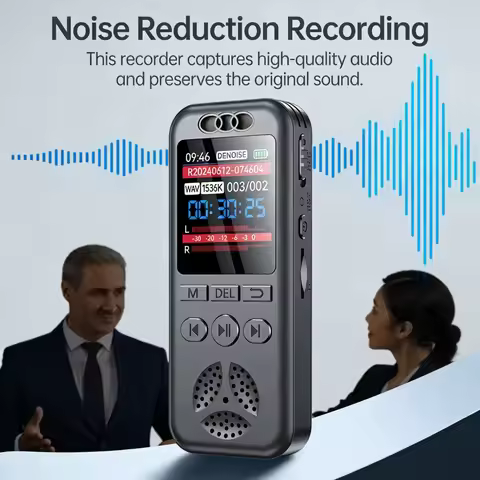 Mini Voice Recorder 1.44inches Color Screen Noise Cancellation MP3 Player Support 128GB Expansion Mi