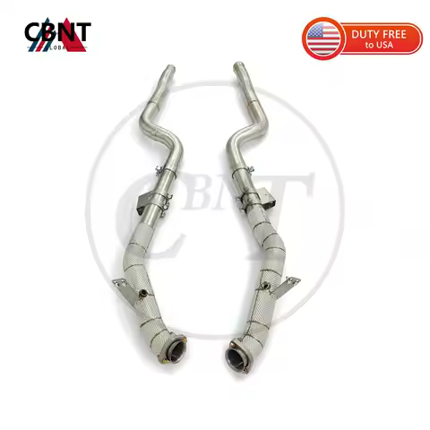 CBNT Exhaust Systems Racing Downpipe for Mercedes Benz CLS550 5.5T Free Flow Performance SS304 Exhau