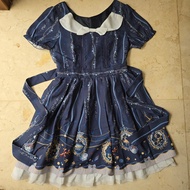 Preloved Axes Femme Marine Pattern Dress One Piece