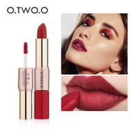 O.TWO.O Double-Headed Lipstick 9107 Velvet Matte Lip Gloss Lipstick 2 in 1 12 Colors Lip Gloss cheno