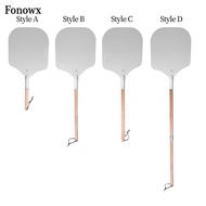Fonowx Foldable Aluminum Pizza Paddle ,Homemade Pizza Paddle Turning Peel ,Durable with Wooden Handl