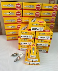 ยกกล่อง 10 หัว หัวเทียน NGK C7HSA ของแท้ สำหรับรถ4จังหวะทั่วไป สินค้าพร้อมส่ง