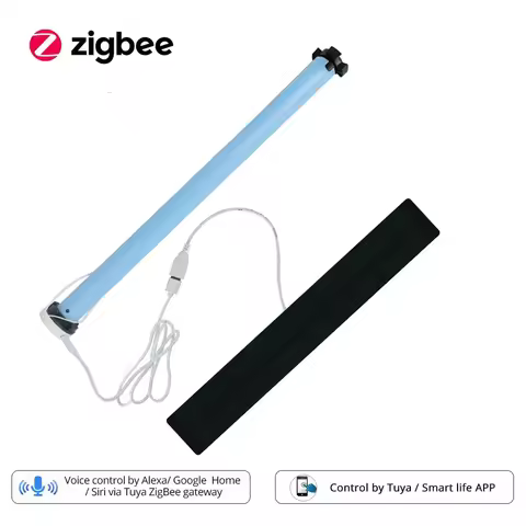 Zigbee Smart Electric Roller Motor for 37mm Tube Work with Tuya APP Alexa Google Home Rechargable Bu
