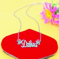 Name necklace, custom name necklace, titanium necklace, gold plated necklace, engraved name necklace