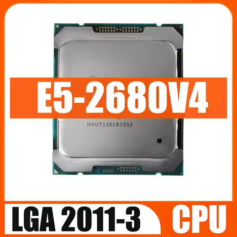 Used XEON E5 2680 V4 CPU Processor 14 Core 2.40GHZ 35MB L3 Cache 120W SR2N7 LGA 2011-3 Support X99 M
