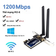 WiFi 6E 5400Mbps PCIe Card Mạng Không Dây AX210 AXE3000 BT5.3 Băng Tần Kép 2.4/5/6GHz MU-MIMO 802.11