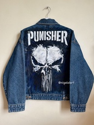 Punish Marvel 手繪丹寧外套 Iron man 毒液 送禮推薦