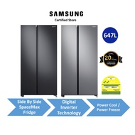 Samsung 647L Side by Side SpaceMax Fridge RS62R5004B4 Black / RS62R5004M9  Silver | All Around Cooli