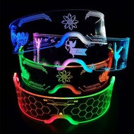 Cyberpunk Cyberpunk 2050 Party LED Acrylic Influencer Funny Luminous Disco Glasses Technology Sense