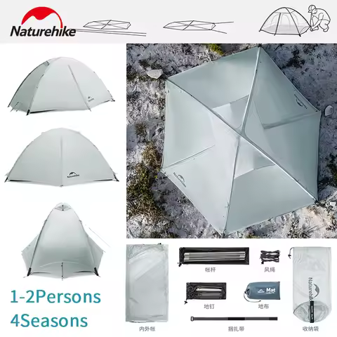 Naturehike Jiling UL Ultralight Hiking Tent Quick Setup 1-2Persons 15D Nylon Waterproof 4Seasons Out