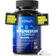 Glycinate Supplement, Magnesium 7 Complex Advanced with Citrate Malate Chelate Taurate Orotate Aspar
