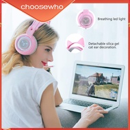 Wired Headset Gamer Pink Cat Ear Headset Cute Phone PC With Microphone 3\.5mm Gaming Phone Overear G
