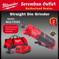 Milwaukee M12 Straight Die Grinder / FDGS / Die Grinder / Machine Gosok karat / Milwaukee Grinder