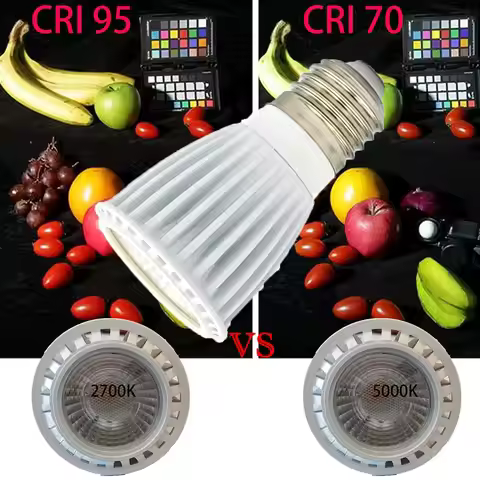 High CRI Ra 95+ E27 7W COB LED Bulb LED Lamp Spotlight Downlight AC85V-265V Daylight White 5000K for